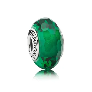 (imagem para) Charm PANDORA de Prata e Murano Facetado Verde Escuro - 791619