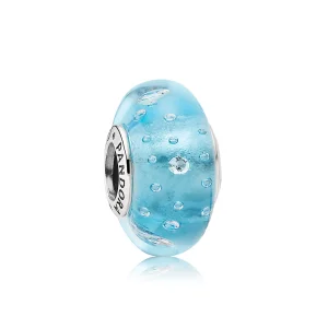 (imagem para) Charm PANDORA de Prata e Murano Fizzle Azul - 791618CZ