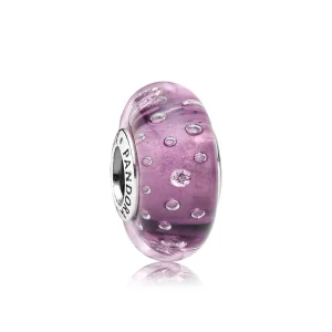 (imagem para) Charm PANDORA de Prata e Murano Fizzle Lilás - 791616CZ