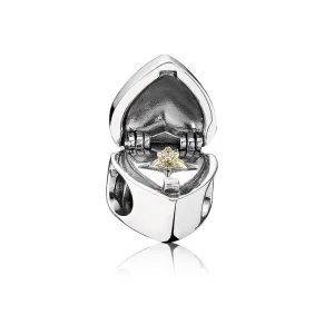 Charm PANDORA de Prata e Ouro Eu te Amo - 791247CZ (imagem para) Charm PANDORA de Prata e Ouro Eu te Amo - 791247CZ