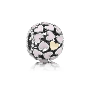 (imagem para) Charm PANDORA de Prata e Ouro Vazado Multi Corações - 791283EN40