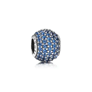 Charm PANDORA de Prata e Pavê de Zircônias Azul - 791051NCB (imagem para) Charm PANDORA de Prata e Pavê de Zircônias Azul - 791051NCB