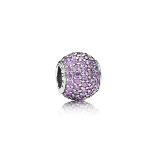 Charm PANDORA de Prata e Pavê de Zircônias Lilás - 791051CFP (imagem para) Charm PANDORA de Prata e Pavê de Zircônias Lilás - 791051CFP