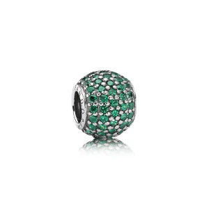 Charm PANDORA de Prata e Pavê de Zircônias Verde Escuro - 791051CZN (imagem para) Charm PANDORA de Prata e Pavê de Zircônias Verde Escuro - 791051CZN