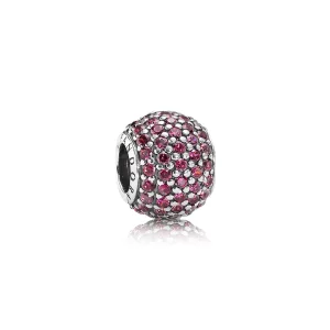 Charm PANDORA de Prata e Pavê de Zircônias Vermelho - 791051CZR (imagem para) Charm PANDORA de Prata e Pavê de Zircônias Vermelho - 791051CZR