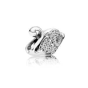 Charm PANDORA de Prata Elegante Cisne - 791732CZ (imagem para) Charm PANDORA de Prata Elegante Cisne - 791732CZ