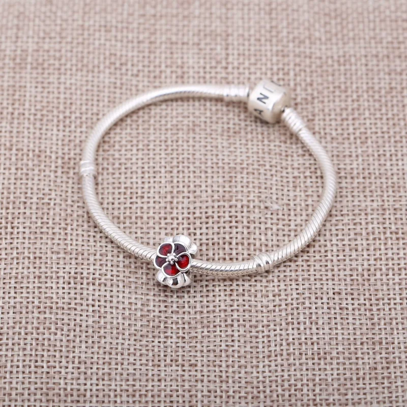 (imagem para) Charm PANDORA de Prata Esmaltado Flor Silvestre Magenta - 790897EN07 - Visualizar 2
