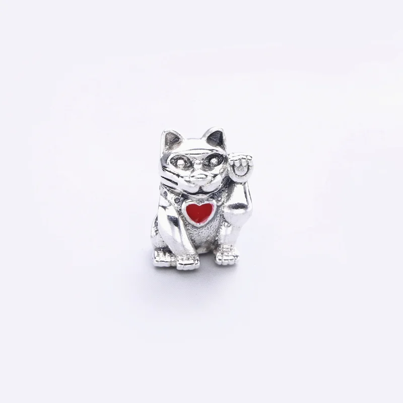 (imagem para) Charm PANDORA de Prata Esmaltado Maneki-Neko - 790989EN05 - Visualizar 3