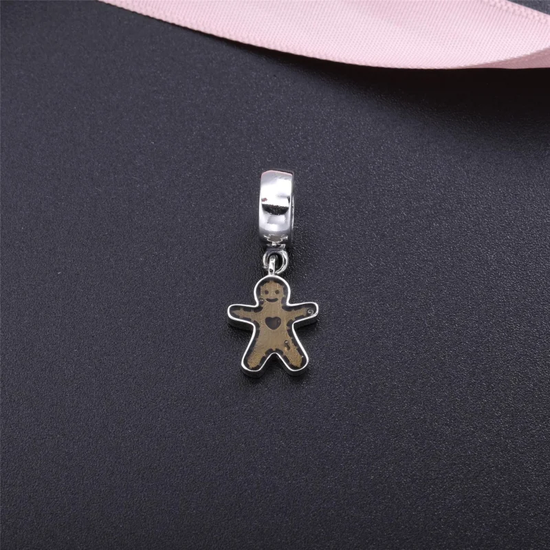 (imagem para) Charm PANDORA de Prata Esmaltado Pendente Ginger Bread - 790997EN29 - Visualizar 3