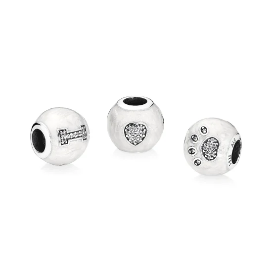 (imagem para) Charm Pandora de prata Eu amo meus animais de estimação