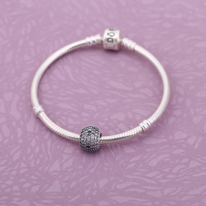 (imagem para) Charm PANDORA de Prata Pavê de Zircônias Flor - 791129CZ - Visualizar 5