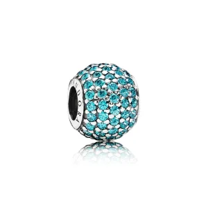 Charm PANDORA de Prata Pavê Verde Água - 791051MCZ (imagem para) Charm PANDORA de Prata Pavê Verde Água - 791051MCZ