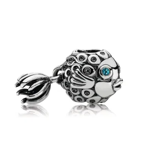 (imagem para) Charm PANDORA de Prata Peixe Anjo com Topázio Azul - 791108TPP