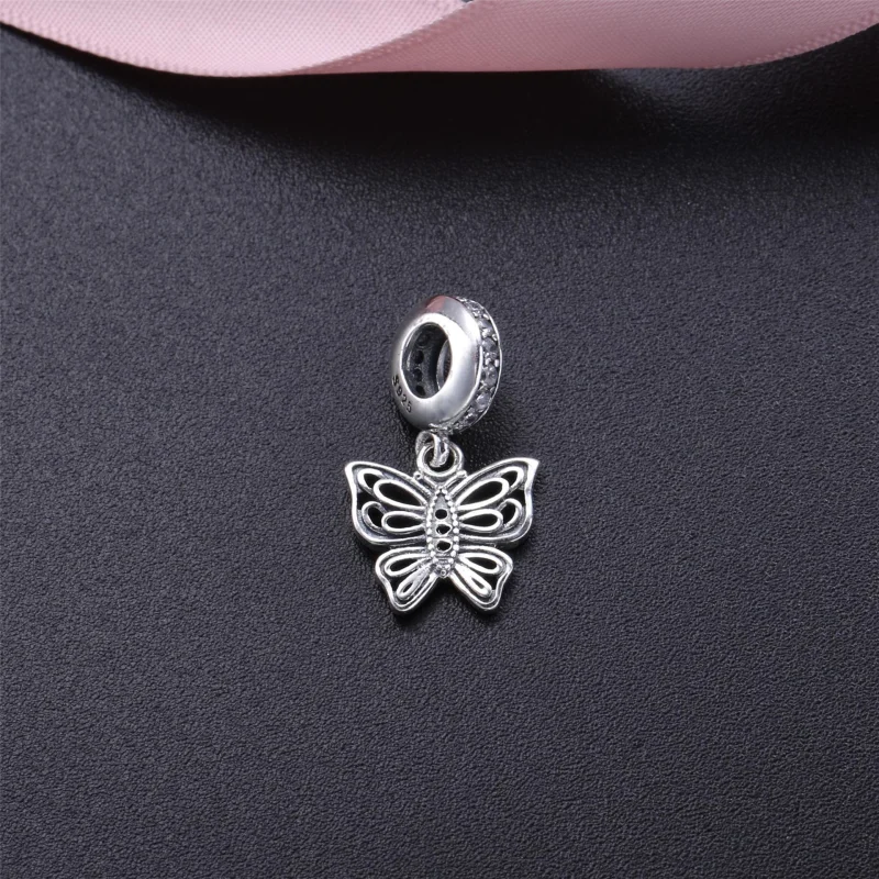(imagem para) Charm PANDORA de Prata Pendente Delicada Borboleta - 791255CZ - Visualizar 3