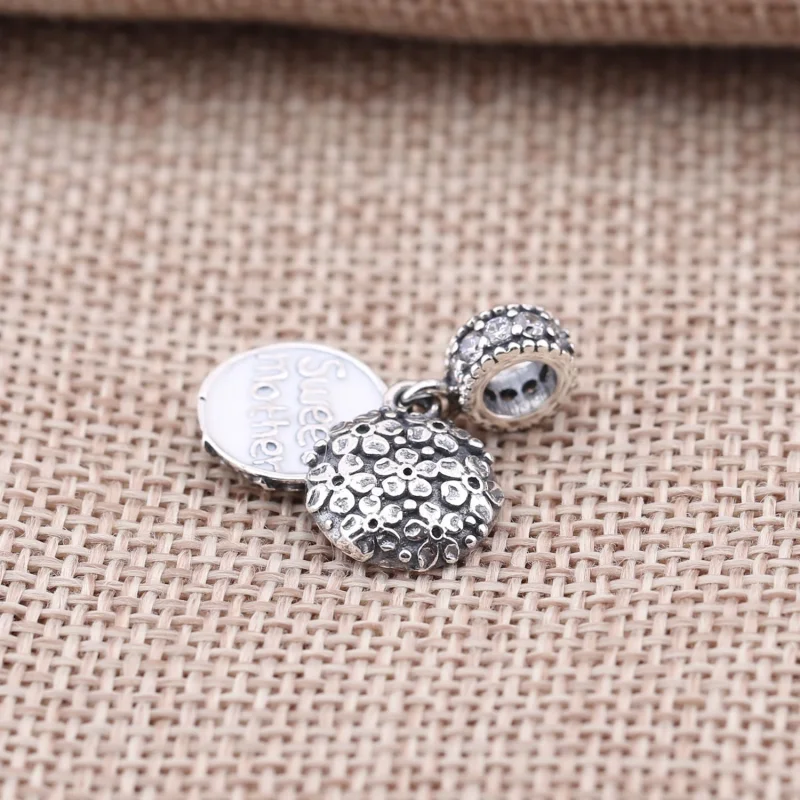 (imagem para) Charm PANDORA de Prata Pendente Esmaltado Querida Mãe - 791285CZ - Visualizar 4
