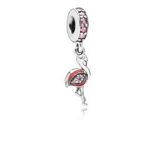 (imagem para) Charm PANDORA de Prata Pendente Flamingo - 791294CZS