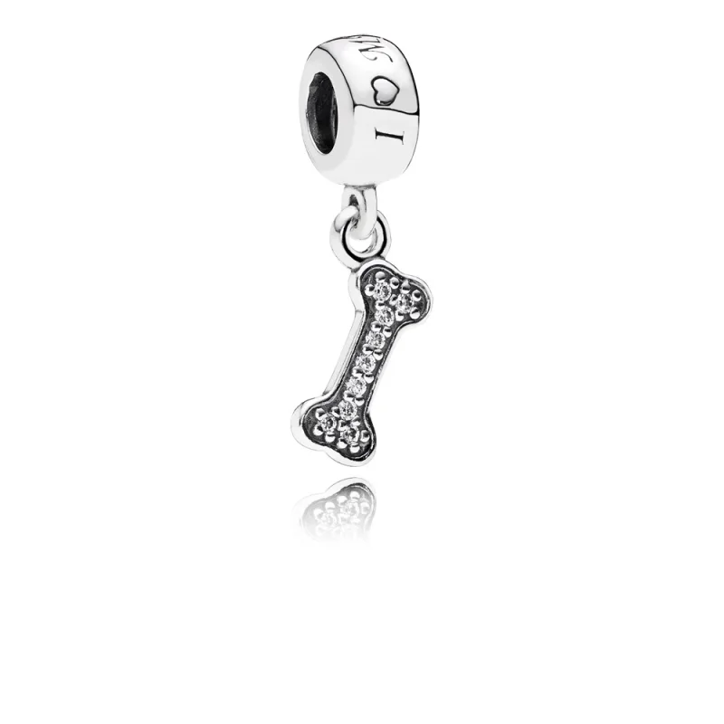 (imagem para) Charm PANDORA de Prata Pendente "I Love my DOG" - 791263CZ