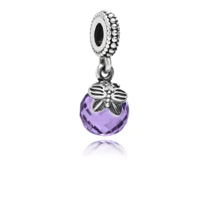 (imagem para) Charm PANDORA de Prata Pendente Pequena Borboleta Lavanda - 791258ACZ