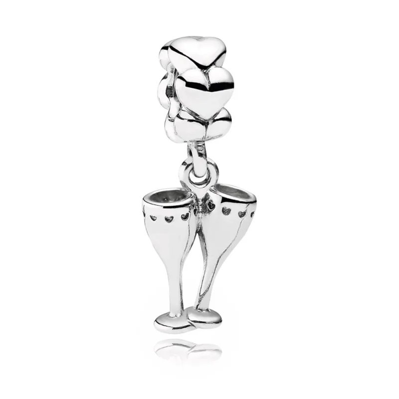 (imagem para) Charm PANDORA de Prata Pendente Taças de Champanhe - 791150