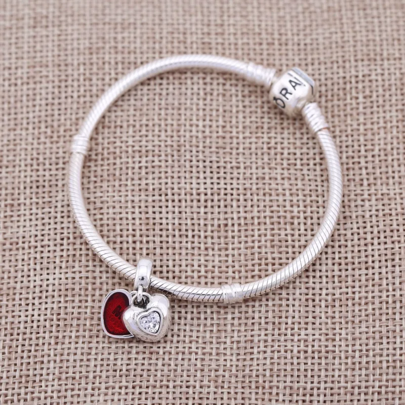 (imagem para) Charm PANDORA de Prata Pendente Você&Eu - 791244CZ - Visualizar 2