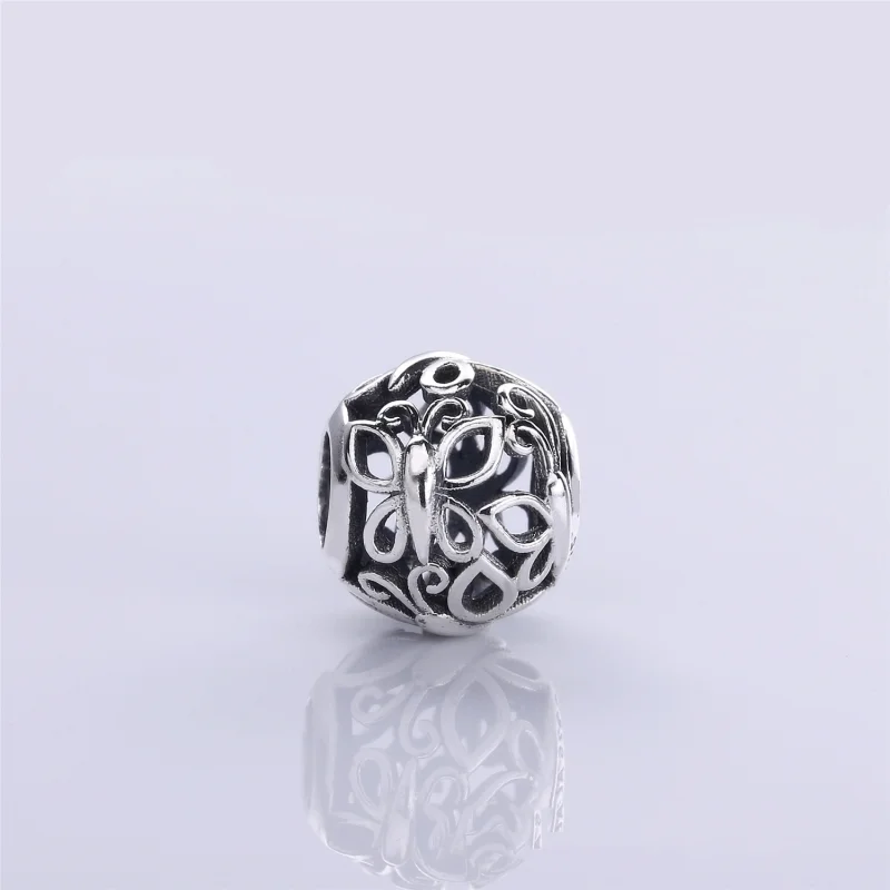 (imagem para) Charm PANDORA de Prata Vazado Borboletas - 790895 - Visualizar 2