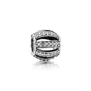 Charm PANDORA de Prata Vazado Pavê - 791115CZ (imagem para) Charm PANDORA de Prata Vazado Pavê - 791115CZ