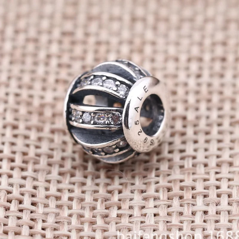 (imagem para) Charm PANDORA de Prata Vazado Pavê Rosa - 791115CZS - Visualizar 4