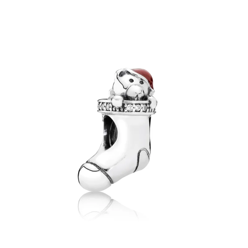 (imagem para) Charm PANDORA Meia Surpresa de Natal - 791773CZ