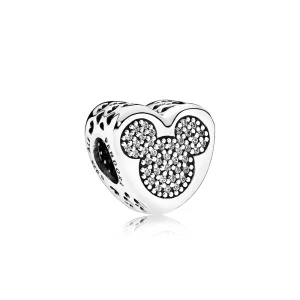 (imagem para) Charm PANDORA Mickey & Minnie Amor Verdadeiro - 792050CZ