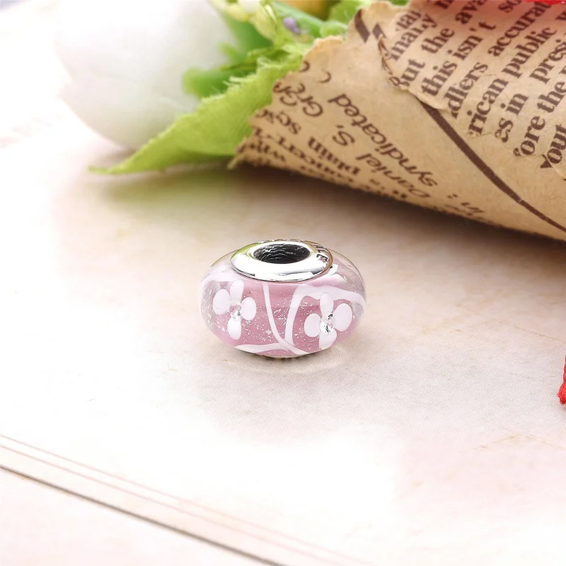(imagem para) Charm PANDORA Murano Campos Floridos Rosa - 791665 - Visualizar 2