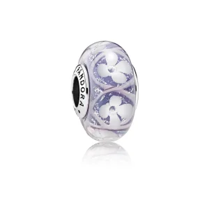 (imagem para) Charm PANDORA Murano Campos Floridos Roxo - 791667