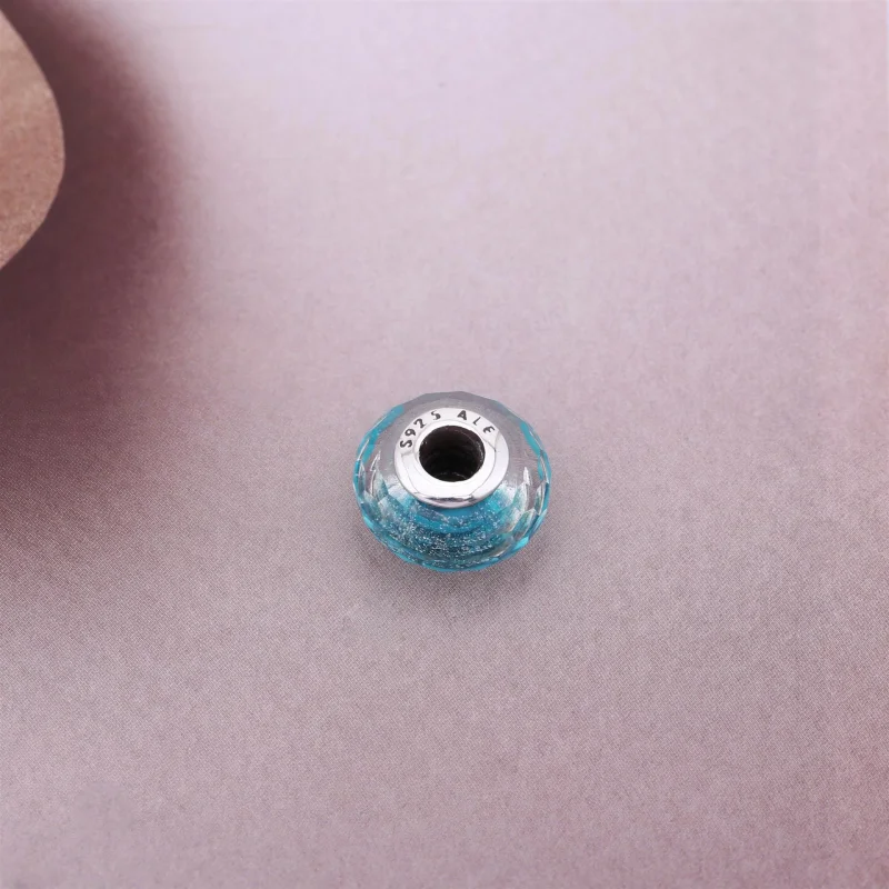 (imagem para) Charm PANDORA Murano Facetado Verde-Mar - 791655 - Visualizar 3