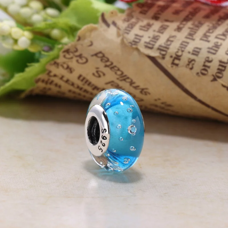 (imagem para) Charm PANDORA Murano Fizzle Azul Royal - 791630CZ - Visualizar 5