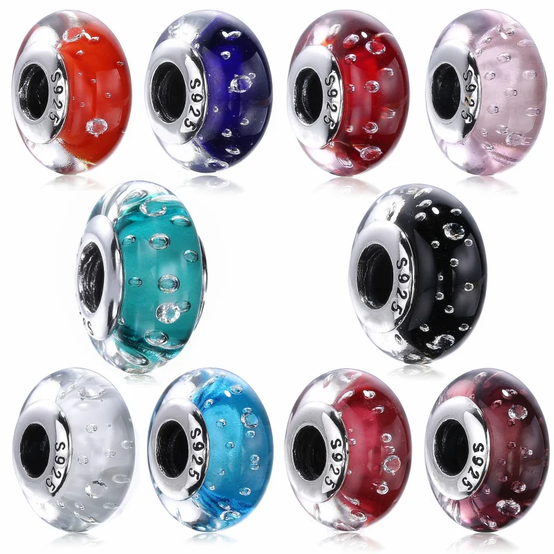 (imagem para) Charm PANDORA Murano Fizzle Azul Royal - 791630CZ - Visualizar 2