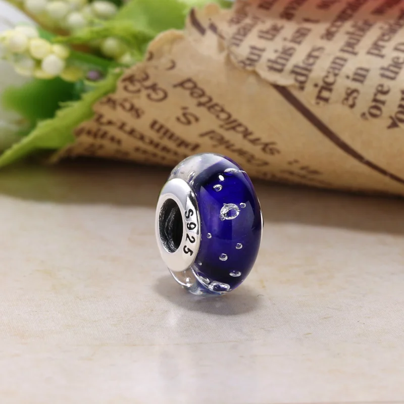 (imagem para) Charm PANDORA Murano Fizzle Azul Royal - 791630CZ - Visualizar 11
