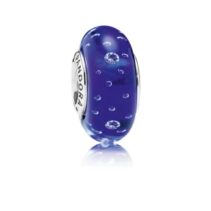 (imagem para) Charm PANDORA Murano Fizzle Azul Royal - 791630CZ
