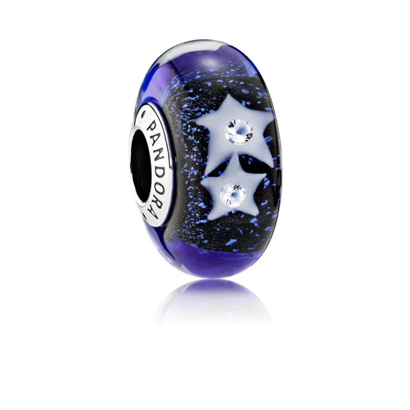 (imagem para) Charm PANDORA Murano Noite Estrelada - 791662CZ
