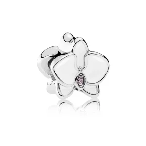 (imagem para) Charm PANDORA Orquídea Branca - Flor da Pureza do Amor - 792074EN12