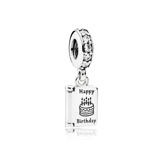 (imagem para) Charm PANDORA Parabéns para Você - 791723CZ