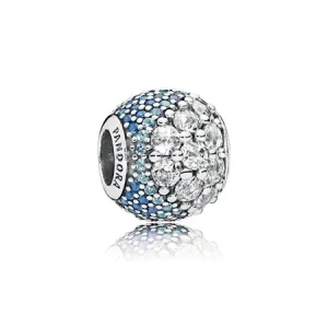 Charm PANDORA Pavê Exuberante Azul - 797032NABMX (imagem para) Charm PANDORA Pavê Exuberante Azul - 797032NABMX