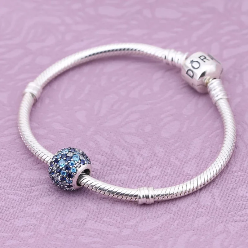 (imagem para) Charm PANDORA Pavê Mosaico Azul Céu - 791261NSBMX - Visualizar 2