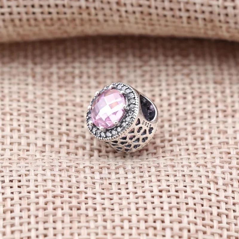 (imagem para) Charm PANDORA Radiante Rosa Blush - 791725NBP - Visualizar 2