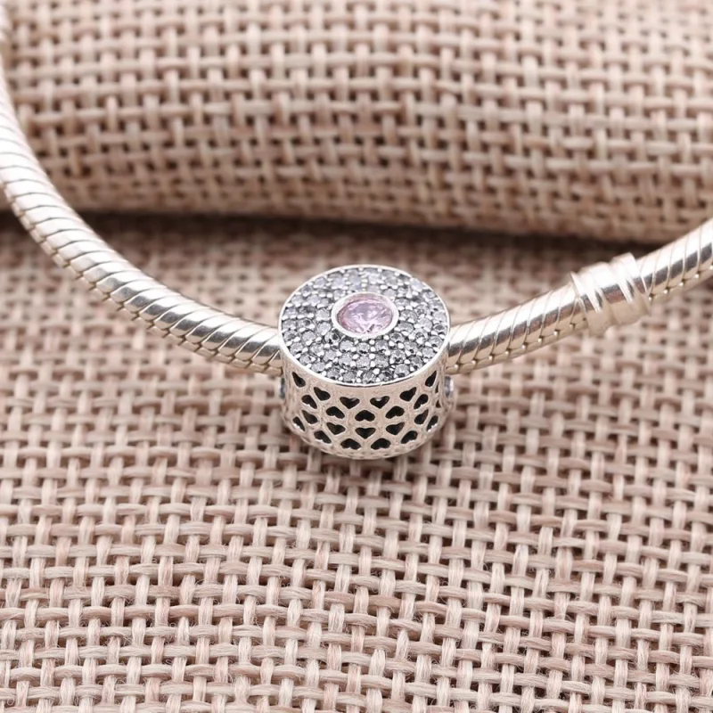 (imagem para) Charm PANDORA Solitário Rosa Blush - 791763NBP - Visualizar 2