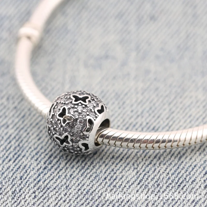 (imagem para) Charm PANDORA Vazado Brilhante Mini Borboletas - 791482CZ - Visualizar 2