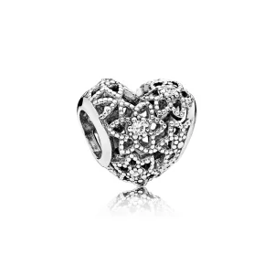 (imagem para) Charm PANDORA Vazado Coração Florido - 796264CZ