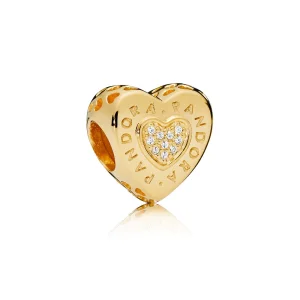 (imagem para) Charm Shine Coração PANDORA Signature - 767375CZ