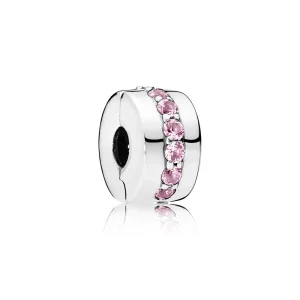 (imagem para) Clipe PANDORA Caminho Brilhante Rosa - 791972PCZ