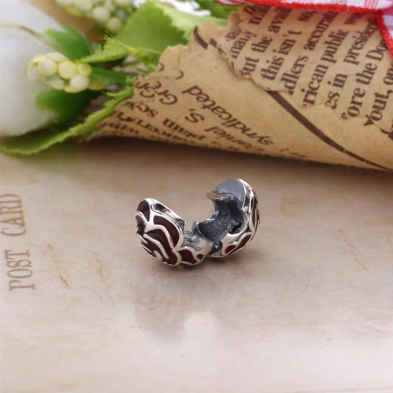 (imagem para) Clipe PANDORA de Prata Esmaltado Jardim de Rosas - 791292EN40 - Visualizar 5