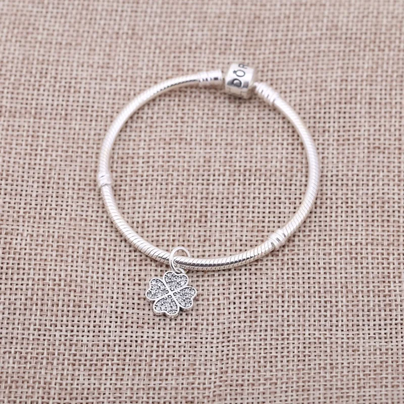 (imagem para) Charm PANDORA de Prata Pendente Brilhante Trevo da Sorte - 791309CZ - Visualizar 2
