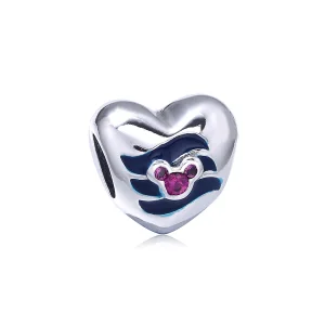 (imagem para) Charm Pandora de prata Disney, Coração De Mickey